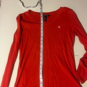 Red Long sleeve blouse size S